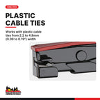 Teng Tools CTG01 Zip Tie Gun, works with plastic cable ties from 2.2 to 4.8mm (0.09 to 0.19") width