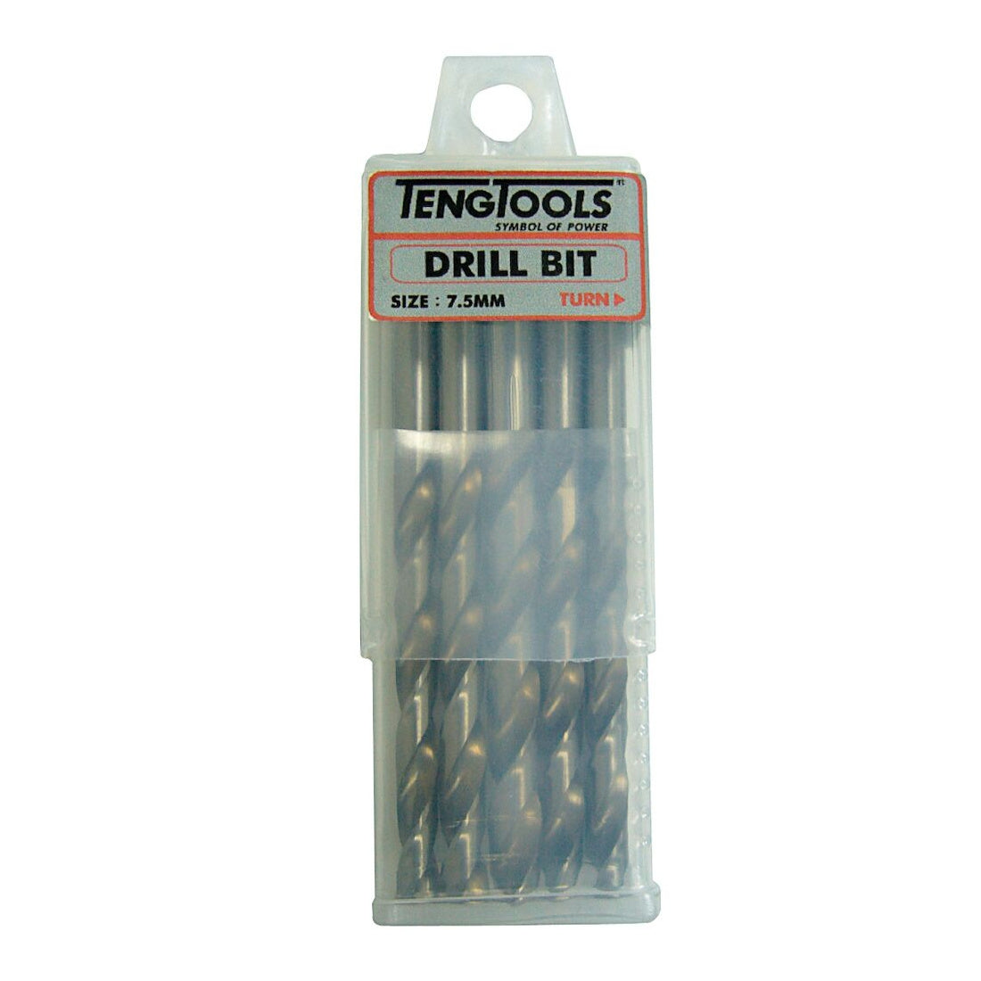 Teng Tools DBX085 8.5 mm Fully Ground Drill Bit 5-Pack on a white background