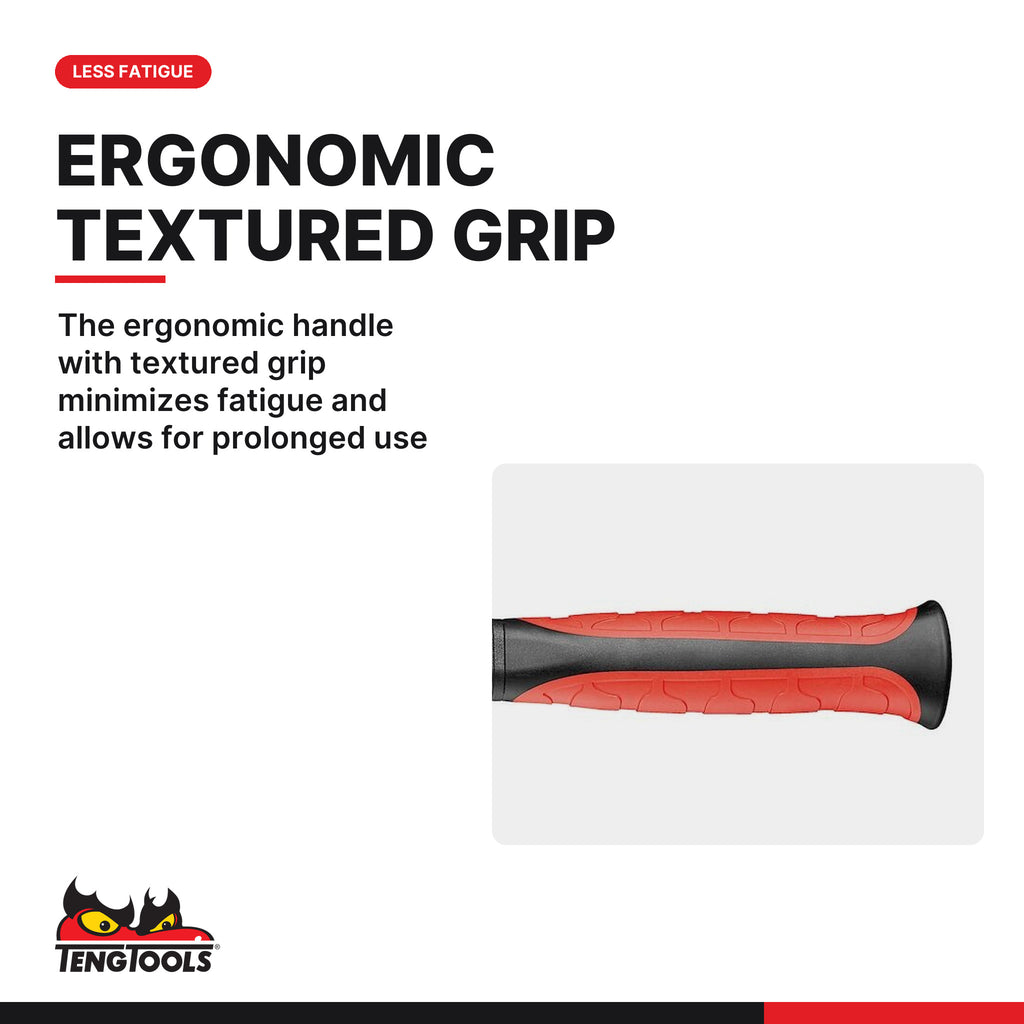 Teng Tools deadblow polyurethane hammer, 750 to 1500 g, ergonomic textured grip