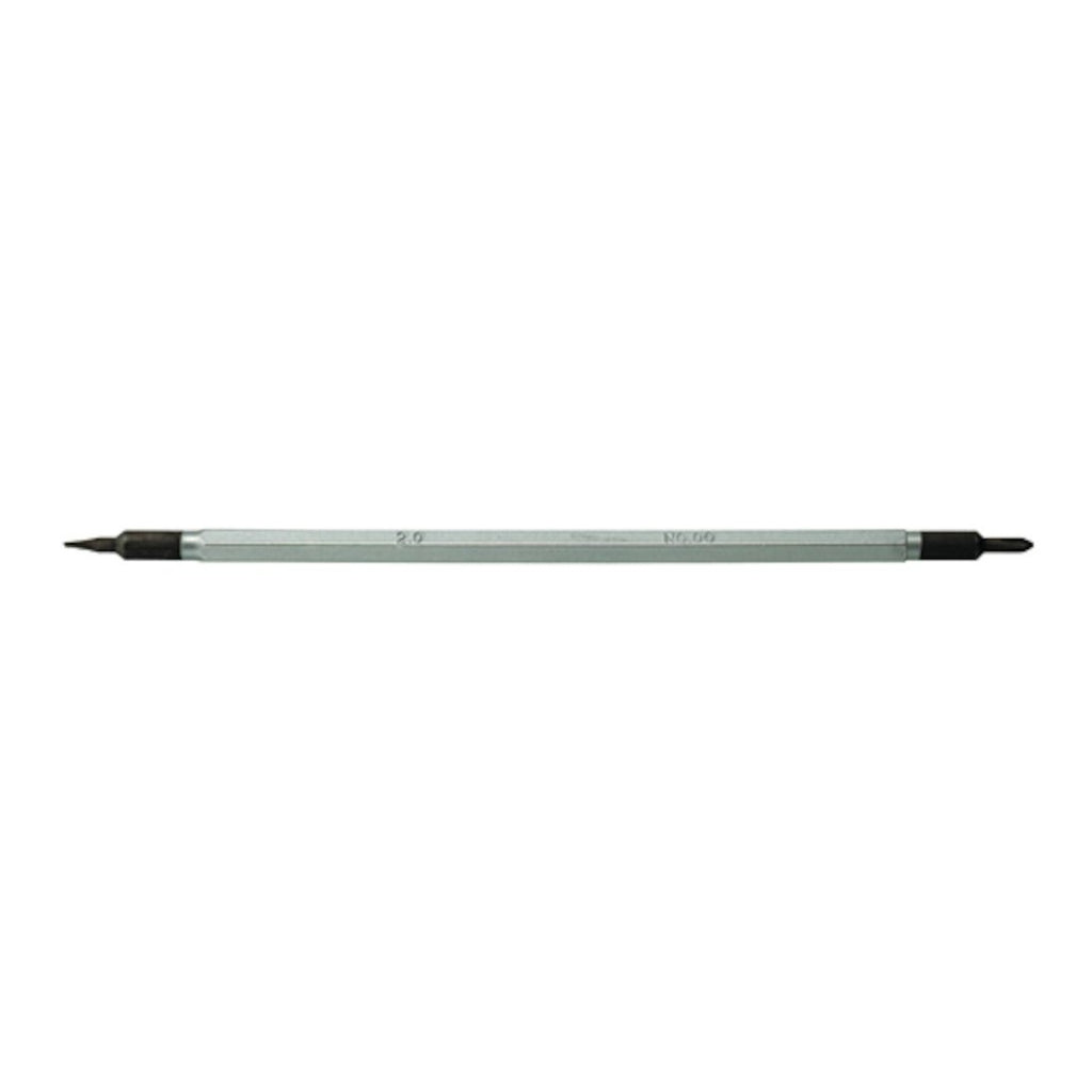 Teng Tools double ended mini screwdriver blade, flat x Phillips on a white background
