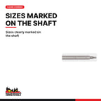 Teng Tools double ended TX screwdriver blade, TX10 to TX40, sizes clearly marked on the shaft