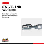 Teng Tools double flex wrench metric, 8 x 9 to 18 x 19 mm, swivel end wrench for fast pre-tightening and loosening