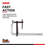 Teng Tools F-type clamp with fixed handle, 160 to 300 mm, fixed handle for fast action tightening and loosening