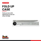 Teng Tools FG20100 Metric Feeler Gauge 0.05-1.0mm, fold up case with tightening screw for easy storage