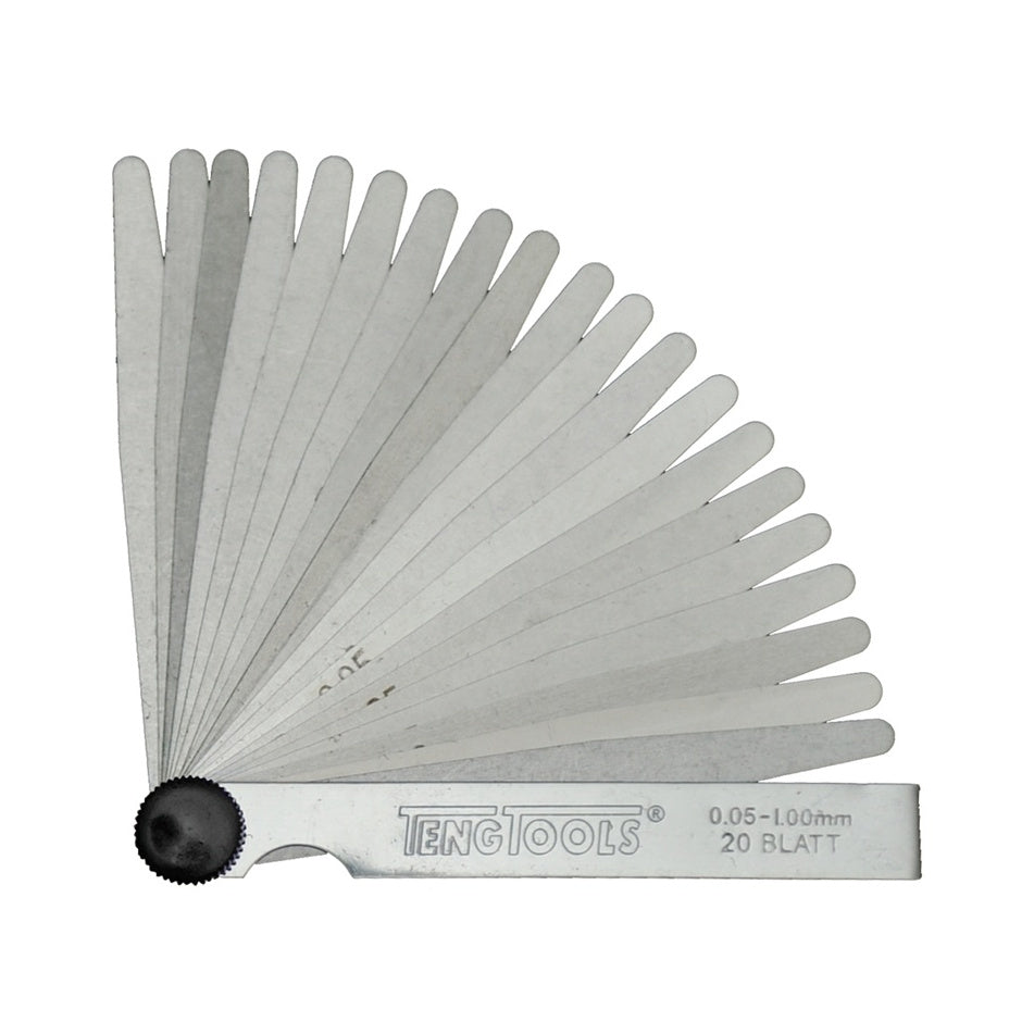 Teng Tools FG20100 Metric Feeler Gauge 0.05-1.0mm on a white background