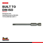 Teng Tools FL7010A02 5.5 mm Flat Slotted Screwdriver Bit, designed and manufactured to DIN ISO 1173 & DIN ISO 2351-1