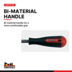 Teng Tools FLRD10 250 mm Round Hand File With Bi-Material Ergonomic, bi-material handle for a more comfortable grip