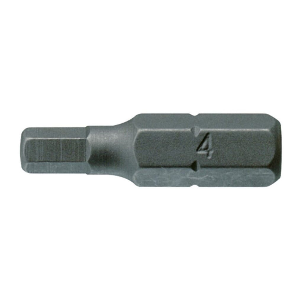 Teng Tools HEX2500403 1/4 Hex Insert Bits 25 mm Long on a white background