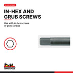 Teng Tools HEX5000503 1/4 Hex Shank Screwdriver Bits 50 mm (Approx 2.0, use with in-hex screws or grub screws