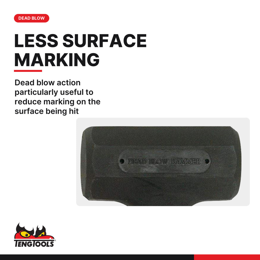 Teng Tools HMDH35 Dead Blow Hammer 35-65mm, dead blow action particularly useful to reduce marking on the surface being hit