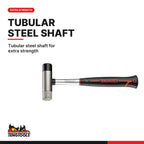 Teng Tools HMSF Soft Face Hammer with Wooden Handle and Replaceable, tubular steel shaft for extra strength
