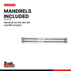 Teng Tools HN02 M3 M4 M5 M6 Aluminium Rivet Nut Installation Gun, mandrels for M3, M4, M5 and M6 included