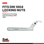 Teng Tools HP101 19-50 Adjustable Hook Wrench, designed to fit locking nuts according to DIN 1804