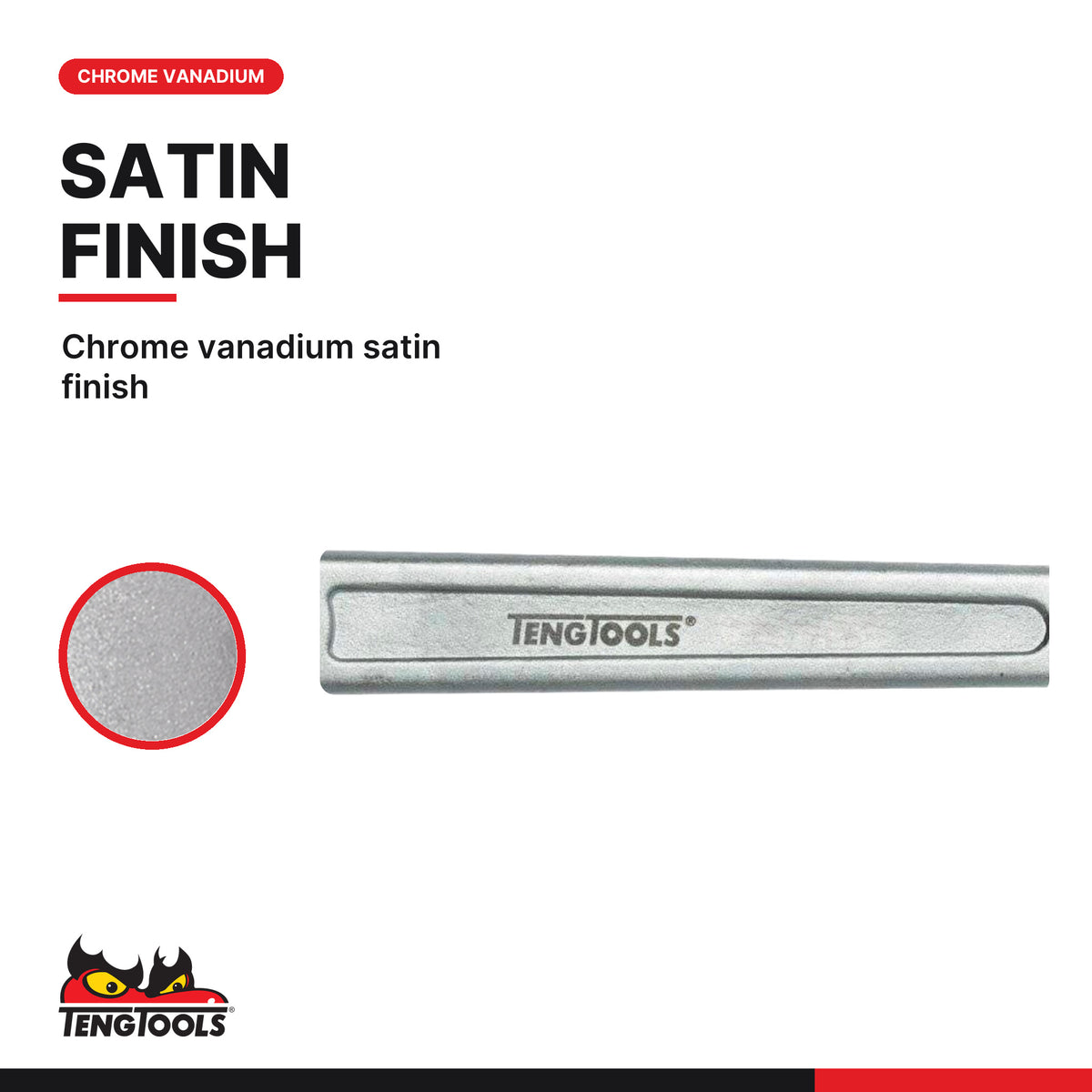 Teng Tools HP101 19-50 Adjustable Hook Wrench, chrome vanadium satin finish