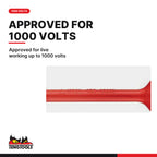 Teng Tools 1000V interchangeable insulated flat blade, 3 to 6.5 mm, approved for live working up to 1000 volts