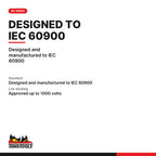 Teng Tools 1000V interchangeable insulated flat blade, 3 to 6.5 mm, designed and manufactured to IEC 60900