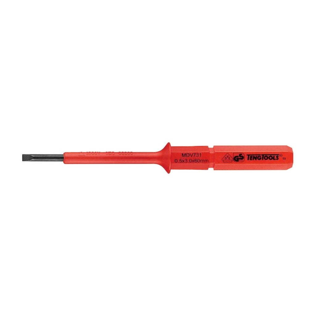 Teng Tools 1000V interchangeable insulated flat blade, 3 to 6.5 mm on a white background