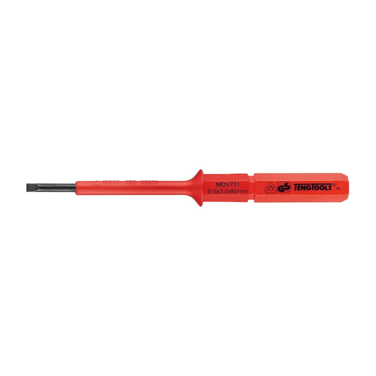Teng Tools 1000V interchangeable insulated flat blade, 3 to 6.5 mm on a white background