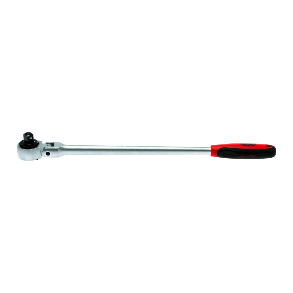 Teng Tools long ratchet with flexible head, 1/4, 3/8 or 1/2 in drive on a white background
