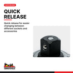 Teng Tools M110010 1 Inch Drive Ratchet Head, quick release for easier changing between different sockets and accessories