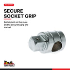 Teng Tools M110030 1 Inch Drive T-Bar Adaptor -M110030, ball detent on the male end to securely grip the socket
