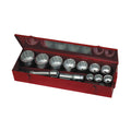 Teng Tools M1115MM 1" Socket Set 12 pt 15 Pieces on a white background