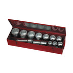 Teng Tools M1115MM 1" Socket Set 12 pt 15 Pieces on a white background