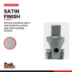 Teng Tools M120030-C 1/2 Universal Joint, 1/2 Inch Drive Chrome, chrome vanadium with a satin finish for a better grip when