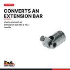 Teng Tools M120080-C 1/2 Inch Drive Flex Head Adapter, 1/2 Universal, use to convert an extension bar into a flex handle