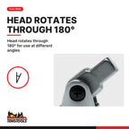 Teng Tools M120080-C 1/2 Inch Drive Flex Head Adapter, 1/2 Universal, head rotates through 180° for use at different angles