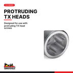 Teng Tools M120712-C 1/2 Inch Drive E12 E-Torx Socket, TX-E External, designed for use with protruding TX head screws