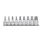 Teng Tools M1209AF 1/2" Hex Bit Socket Clip Rail Set AF 9 Pieces on a white background