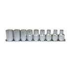 Teng Tools M1210 1/2" TX-E Socket Clip Rail Set 9 Pieces on a white background