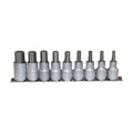 Teng Tools M1212 1/2" Hex Bit Socket Clip Rail Set 9 Pieces on a white background