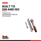 Teng Tools M1212N1 1/2" Socket Set 12 pt 12 Pieces, designed and manufactured to DIN and ISO standards
