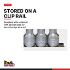 Teng Tools M1213TPX 9 Piece 1/2 Inch Drive TPX Bit Socket Set (TPX20, supplied with a clip rail with socket clips for easy