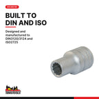 Teng Tools M1215MM 1/2" Socket Clip Rail Set 12 pt 15 Pieces, designed and manufactured to DIN3120/3124 and ISO2725