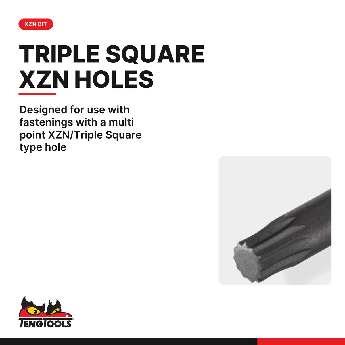 Teng Tools M122805-C XZN Triple Square Spline 1/2 Inch Drive Chrome, designed for use with fastenings with a multi point