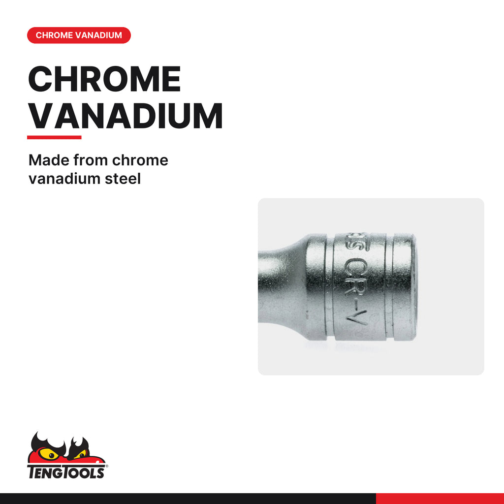 Teng Tools M140020-C 1/4 Inch Drive Extension Bars, made from chrome vanadium steel