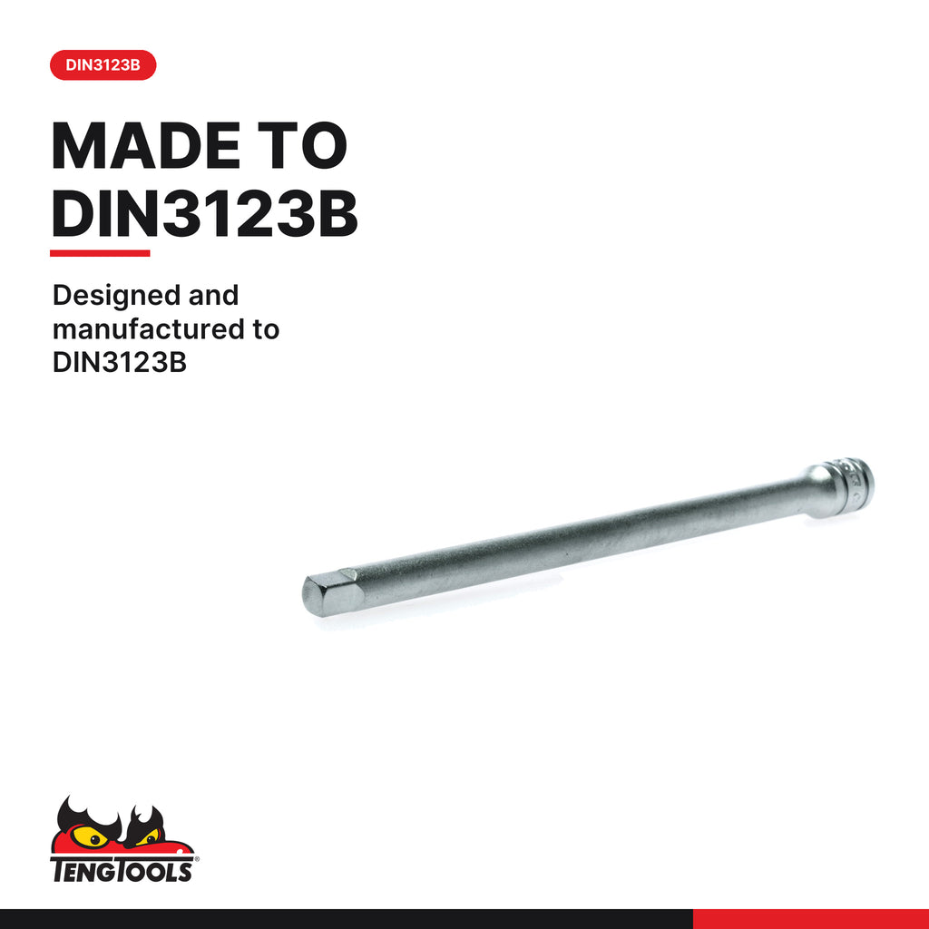 Teng Tools M140022-C 1/4" Extension Bar 150mm, designed and manufactured to DIN3123B