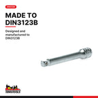Teng Tools M140023-C 1/4" Extension Bar 75mm, designed and manufactured to DIN3123B