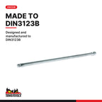 Teng Tools M140024-C 1/4 Inch Drive Extension Bar 305 mm (12 inch), designed and manufactured to DIN3123B