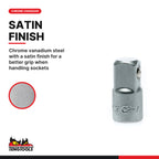 Teng Tools M140036-C 1/4 Inch Drive 1/4 Inch Drive Female: 3/8 Inch, chrome vanadium steel with a satin finish for a better