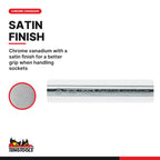 Teng Tools M140050-C 1/4 Inch Drive 4 Inch Long Sliding T-Bar, chrome vanadium with a satin finish for a better grip when