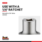 Teng Tools M140070 1/4 Drive Die Chuck for M3 to M12 Round Dies, use with a 1/4" drive ratchet