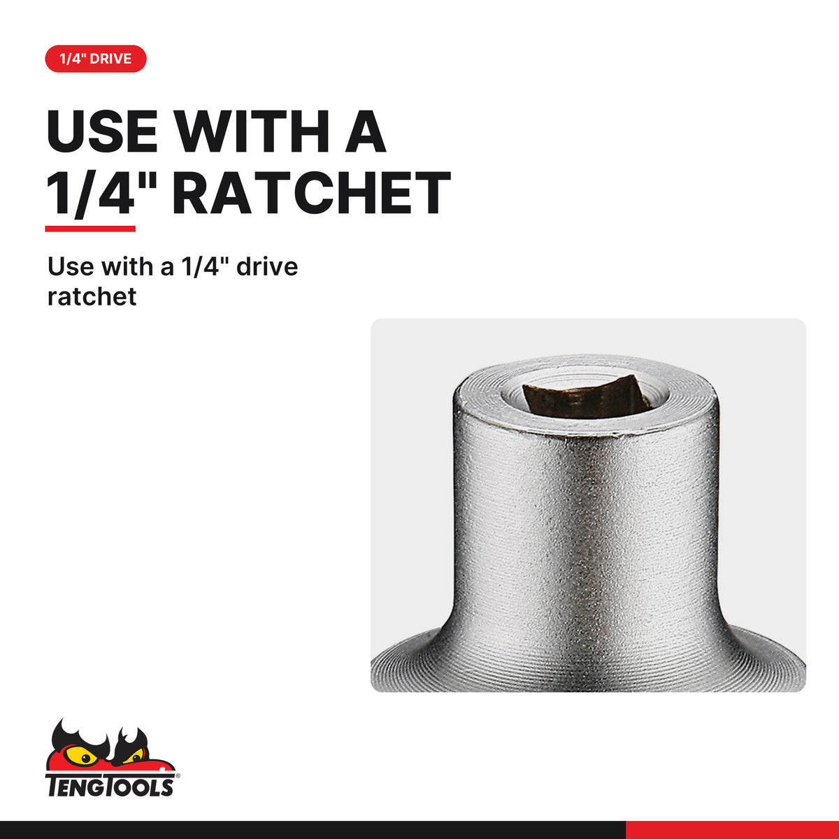 Teng Tools M140070 1/4 Drive Die Chuck for M3 to M12 Round Dies, use with a 1/4" drive ratchet