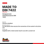 Teng Tools M141302-C 1/4 Drive Phillips Bit Socket PH2, designed and manufactured to DIN 7422