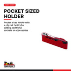 Teng Tools M1413N1 1/4" Socket Set 6 pt 13 Pieces, pocket sized holder with a clip rail facility for adding additional