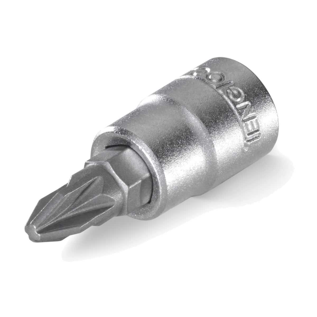 Teng Tools M141602-C PZ2 1/4 Inch Drive Pozidriv Pozi PZ Chrome on a white background