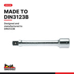 Teng Tools M340021-C 3/4 Inch Drive Extension Bar 200 mm (7.9 inch), designed and manufactured to DIN3123B